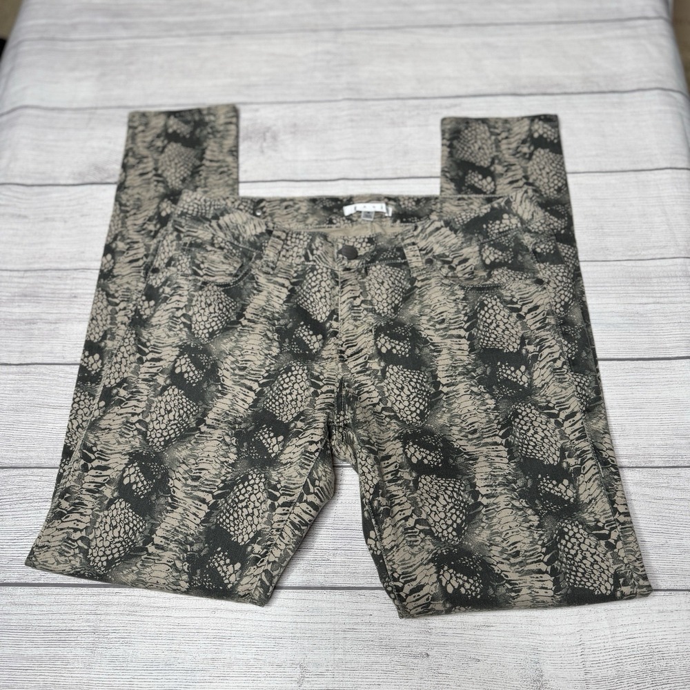 CAbi Diamondback‎ Skinny Jeans Low Rise #958 Size 8 Trendy Snake Party Cocktail